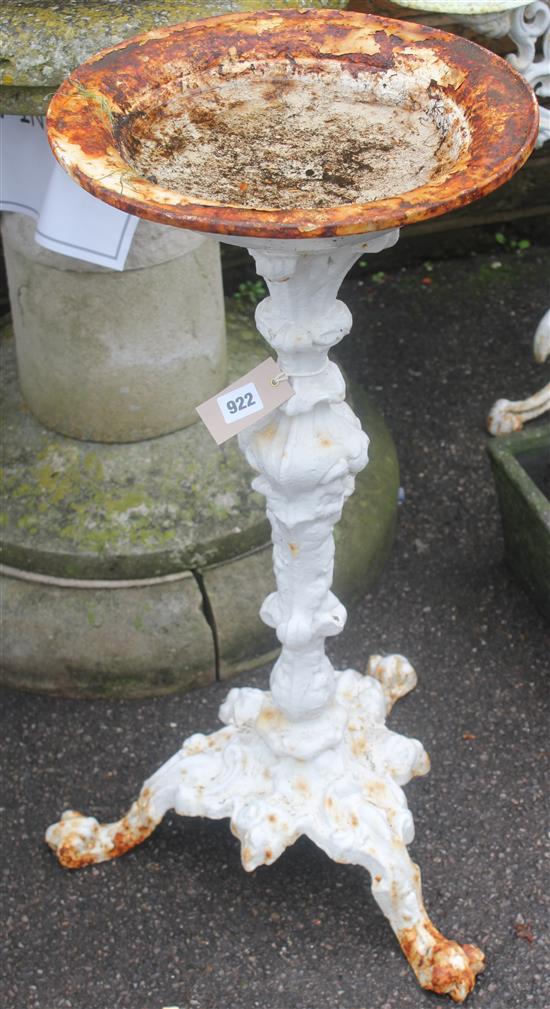 Cast iron bird bath